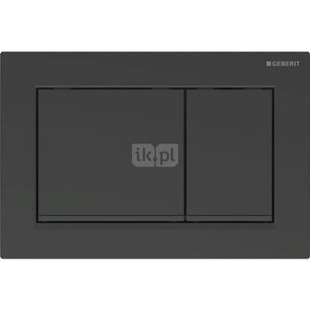 Przycisk uruchamiający Geberit Omega30, przedni/górny, czarny mat-czarny-czarny mat, easy-to-clean