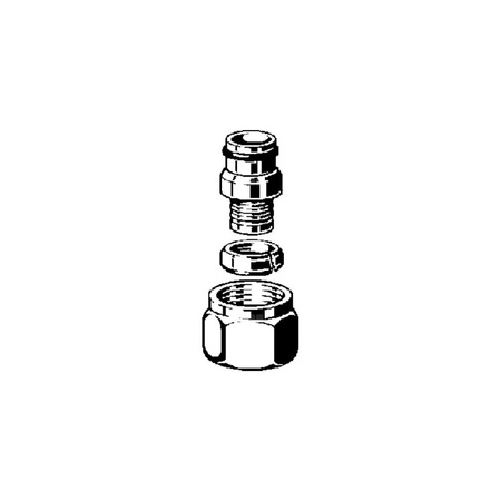 Złącze przyłączeniowe VIEGA 1037 trzyczęść., mosiądz / mosiądz, 15 mm (eurokonus x zz), 21 mm, (głębokość: 6 mm)