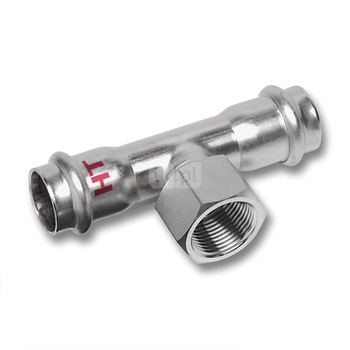 Trójnik SANHA NiroSan Press Industry stal nierdzewna 88,9 mm x 3/4'' x 88,9mm (zw x GW x zw)