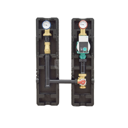 Grupa mieszająco – pompowa D-SMT 250 – DN 32/25 (1 1/4”) z izolacją, bez pompy, z przyłączem pod pompę gwintowaną DN25(180mm)