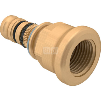 Złączka GEBERIT Mepla, mosiądz / mosiądz, 1/2'' x 20 mm (GW x końcówka wciskowa), (głębokość: 9 mm) z uszczelką