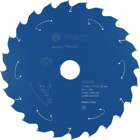 Ostrze do piły tarczowej bezprzewodowej Expert for Wood 216 x 1,7 / 1,2 x 30 T24