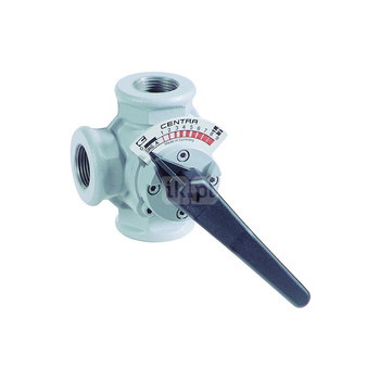 Zawór 3-drogowy mieszający, gwintowany, przelot prosty, DN 20, PN6, kv=6,3 m³/h