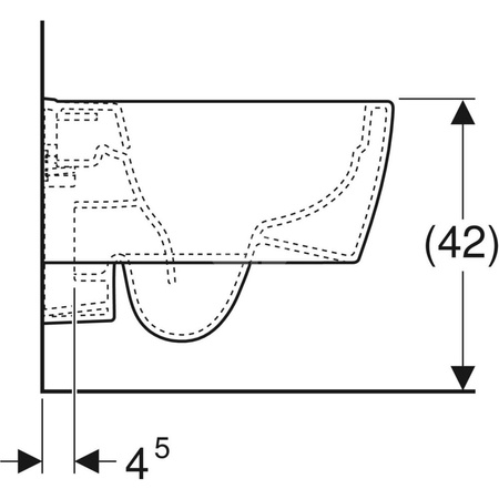 Miska WC wisząca GEBERIT iCon ceramiczna biała błyszcząca bez kołnierza wewnętrznego