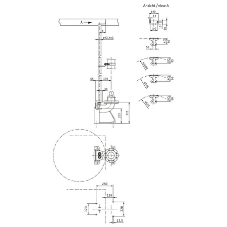 Stopa sprzęgająca żeliwo dł.306mm szer.271mm WILO