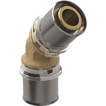 Kolano 45' GEBERIT Volex, mosiądz, 50 (MZ)