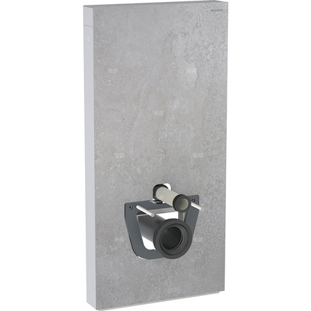 Moduł sanitarny do WC wiszącego GEBERIT Monolith Plus, 1010 mm x 480 mm x 106 mm, front: imitacja betonu, bok: aluminium