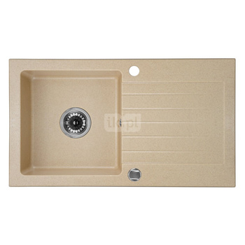 Deante Zorba Zlewozmywak 1-komorowy z ociekaczem - piaskowy