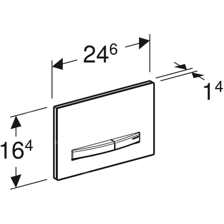 Przycisk uruchamiający Geberit Sigma50, przedni, imitacja betonu, przyciski: mosiądz