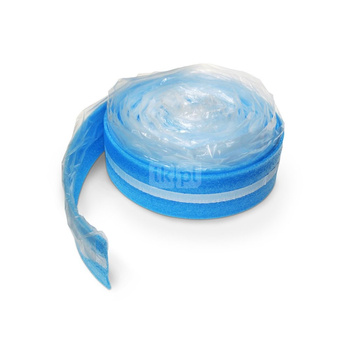 Taśma brzegowa KOTAR samoprzylepna z zakładką i nacięciami Niebieska Grubość . 8mm x 150mm x 25 mb