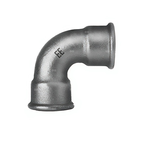 Łuk krótki 90' ODLEWNIA ZAWIERCIE D1/2a/2a żeliwo (ocynk) 1 1/2'' (GW x GW)