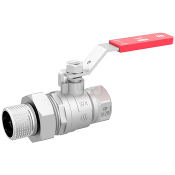 SENA VA30 zawór kulowy prosty, ½GW x ¾GZ, z półśrubunkiem ½, dźwignia