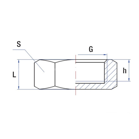 Zaślepka RUMET nakrętna Mosiądz 2''