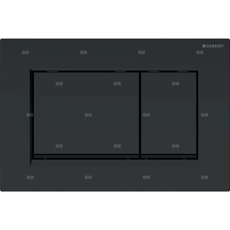 Przycisk uruchamiający Geberit Sigma30, przedni, czarny mat-czarny-czarny mat, easy-to-clean