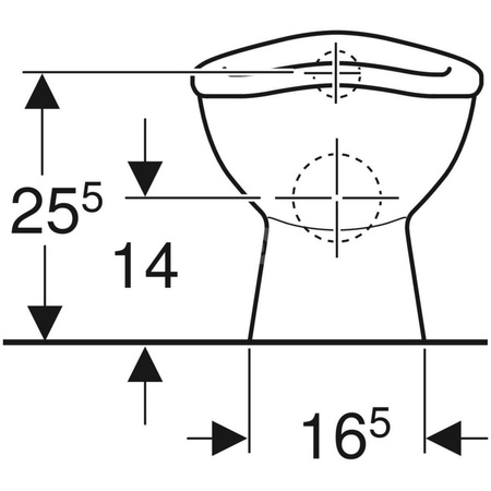 Miska WC stojąca GEBERIT Bambini ceramiczna biała błyszcząca