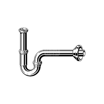 Syfon rurowy Plus-Sifon mosiądz, nr wzoru 5611.5 G: 1¼ DN: 32 wykonanie: chromowane