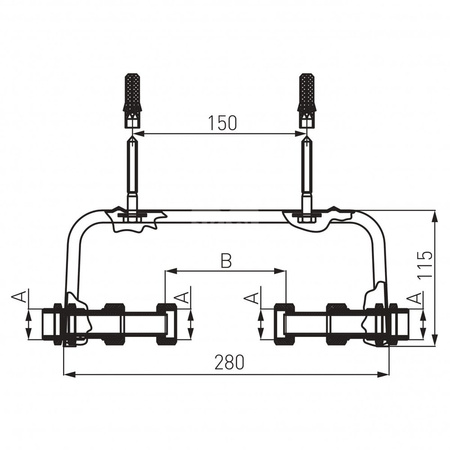 Uchwyt montażowy wodomierza FERRO DN 20