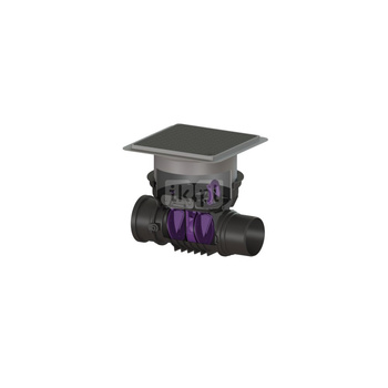 Zawór zwrotny Staufix DN 150 z pokrywą czarną z dwoma klapami z tworzywa