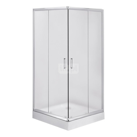 Deante Funkia Kabina kwadratowa 80 cm, szkło szronione
