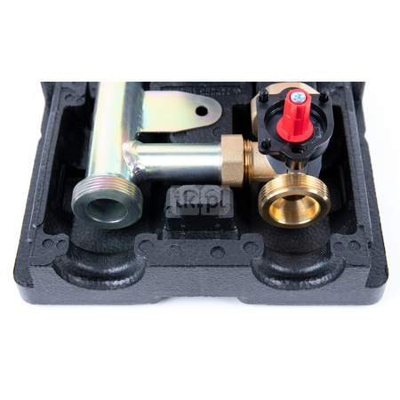 Grupa pompowa AFRISO PrimoTherm K 180-2 DN25 WP 3-WM GZ x GW 1 1/2'' x 1'', z zaworem mieszającym, z izolacją, z pompą obiegową