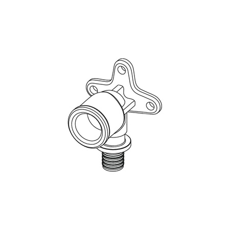 Kolano naścienne 90' TECE flex, brąz, 25 mm x 3/4'' (zz x GW)