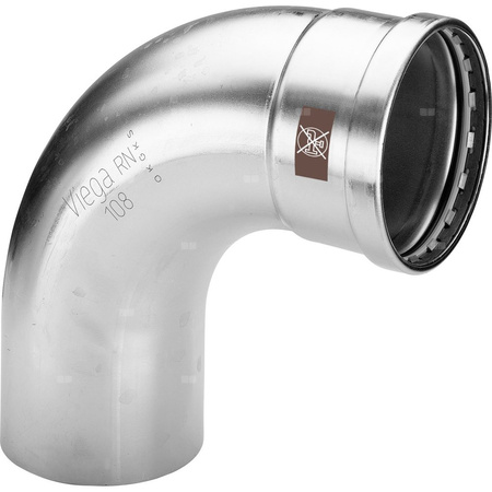 Łuk 90' VIEGA 1716.1XL, stal nierdzewna / stal nierdzewna, 108 mm (zz x zz)