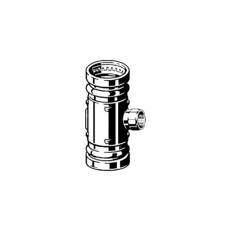 Trójnik VIEGA 2217.2XL brąz (stan surowy) 108 mm x 2'' x 108 mm (mz x gw x mz)