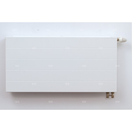 Grzejnik panelowy Design Flat Front zasilany z dołu z wbudowanym zaworem termostatycznym, 1672 W, 200 x 30 x 11,3, mocowanie typ
