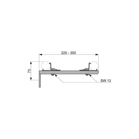 Mocowanie podwójne długie TECE profil