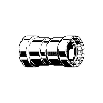 Mufa Megapress VIEGA 4215 Jednoczęściowy, stal (Cynk/nikiel) / stal, DN 15 (mz x mz), 69 mm