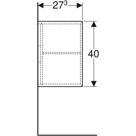 Element boczny iCon 37 cm x 40 cm x 27,3 cm, Biały / Lakierowany matowy
