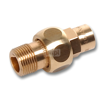 Śrubunek SANHA 4341g trzyczęść., brąz, 15 mm x 1/2'' (lw x GZ)