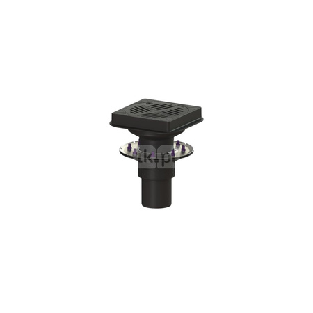 Wpust parkingowy Ecoguss DN100, odpływ pionowy, z kwadratową nasadką