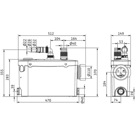 Pompa do ścieków WILO HiSewlift 3-I35 50 Hz / 3.029 m³/h / 0.4 W