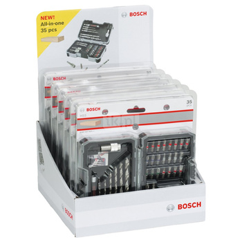 35-częściowy zestaw Wierteł i końcówek wkręcających PH1, PH2, PH3, PZ1, PZ2, PZ3, SL3, SL4, SL5, SL6, H3, H4, H5, H6, T10, T15,