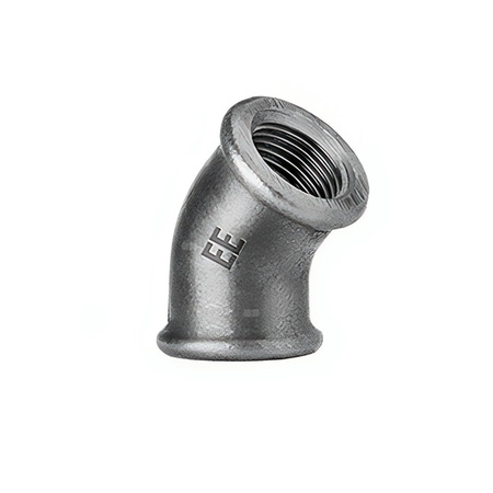 Kolano 45' ODLEWNIA ZAWIERCIE A1/5/120 żeliwo (ocynk) 1'' (GW x GW)