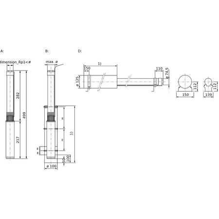 Pompa głębinowa WILO Sub TWU 3.03-05-HS-ECP-B częstotliwość 50/60 Hz, moc 0.9 kW 10.4 A, prędkość obrotowa 8400 obr/min