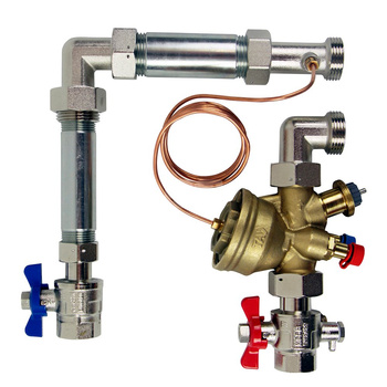 Zestaw przyłączeniowy dla ogrzewania podłogowego TA-COMPACT-P DN32 & EMO T 24V NV, kabel 2m