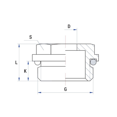 Korek RUMET otwór 8,2 mm mosiądz 5/4'' na klucz