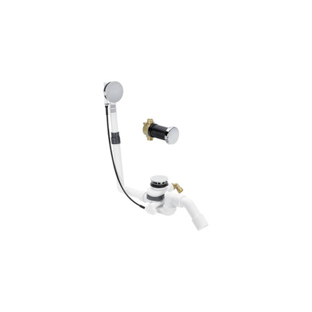 Multiplex Trio F-komplet odpływowo-przelewowy nr wzoru 6145.4 DN: 40/50 długość cięgna Bowdena: 560 L: 100–260 H: 180–350 wanna standardowa