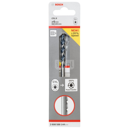 WIERTŁO CYL-5 (BGR) 6X50X100MM