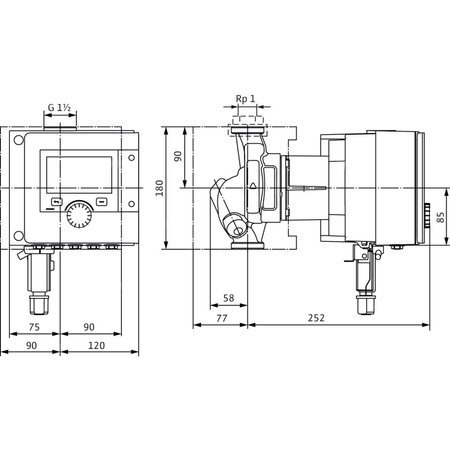 Pompa obiegowa WILO Stratos MAXO-Z 25/0,5-8 PN16 1x230 V 50/60 Hz, PN 16/16bar