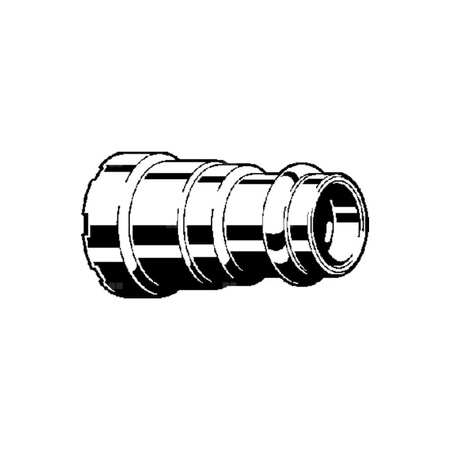 Złącze przejściowe Megapress VIEGA 4213 redukcja Jednoczęściowy, stal (Cynk/nikiel) / stal, 15 mm, 1'' x 15 mm (mz x mz), 79 mm z uszczelką