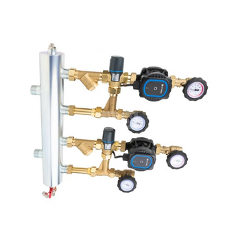 Grupa pompowa AFRISO BPS 911 AP GZ x GW 1'' x 3/4'', z zaworem mieszającym, z zaworem termostatycznym, z pompą obiegową