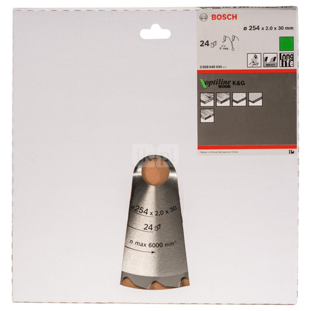 Tarcza pilarska Optiline Wood PIŁA TARCZ.-T OPTI 254X2.0X30Z24