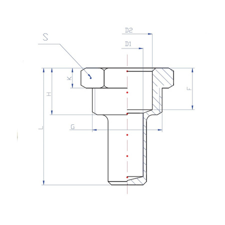 Osłona termometru RUMET G 1/2 L=50 mosiądz