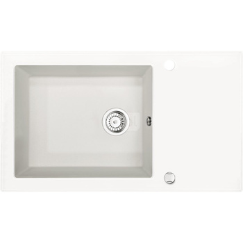 Deante Capella Zlewozmywak szklano-granitowy 1-komorowy z ociekaczem