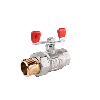 Zawór kulowy KFA Armatura mosiądz, PN 20 1/2'' gz x gw, uchwyt: motylek