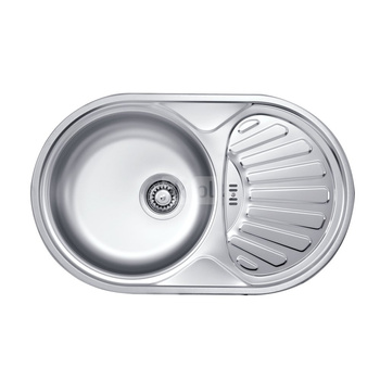 Deante Twist Zlewozmywak 1-komorowy okrągły z ociekaczem - satyna