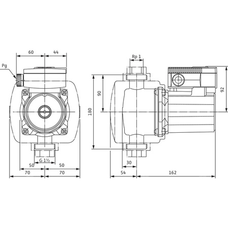 Pompa obiegowa WILO TOP-Z 25/6 EM PN6/10, 2900 obr/min 1x230 V 50 Hz, PN 10/10bar